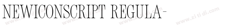 NewIconScript Regula字体转换 NewIconScript Regula字体转换